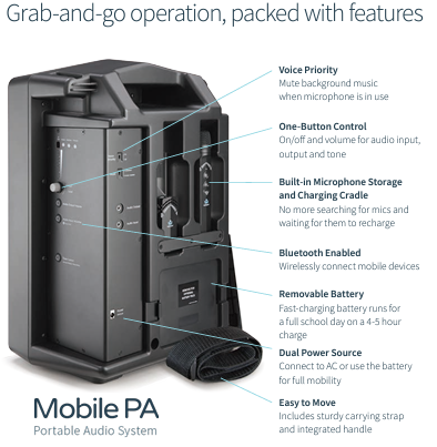 portable PA sound system for teachers