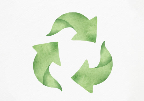 Eco waste program icon for sustainable classroom technology